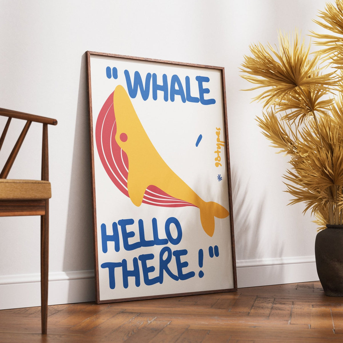 Whale aesthetic poster funny whale ocean animal wall art print UK - 98types