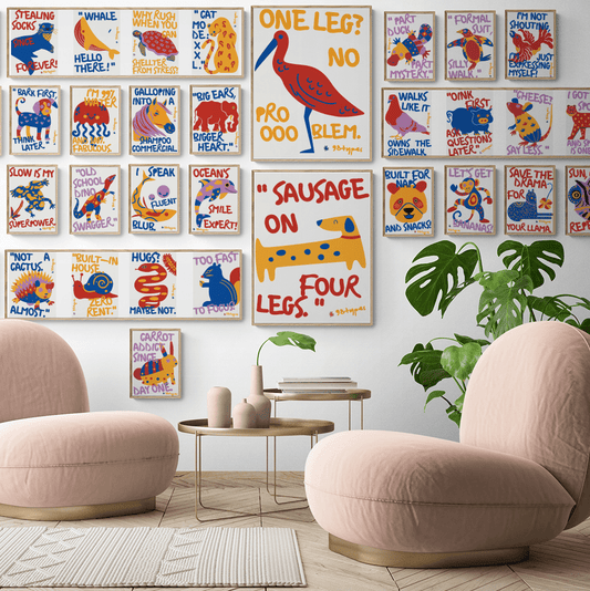 Art aesthetic poster — funny home decoration wall art print UK
