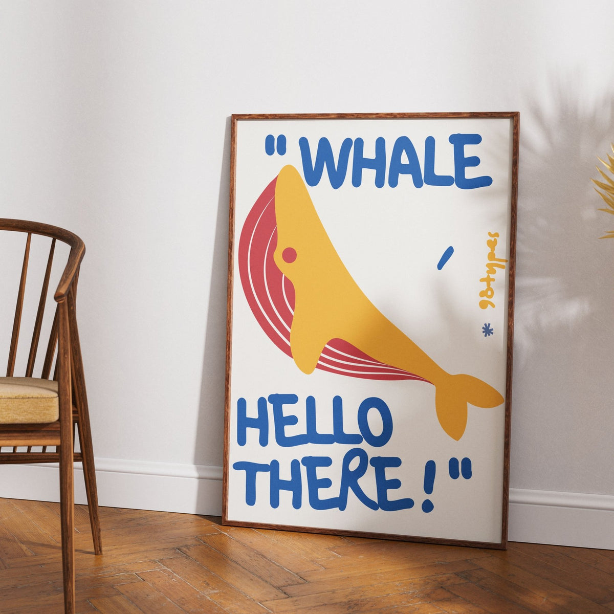 Whale aesthetic poster funny whale ocean animal wall art print UK - 98types