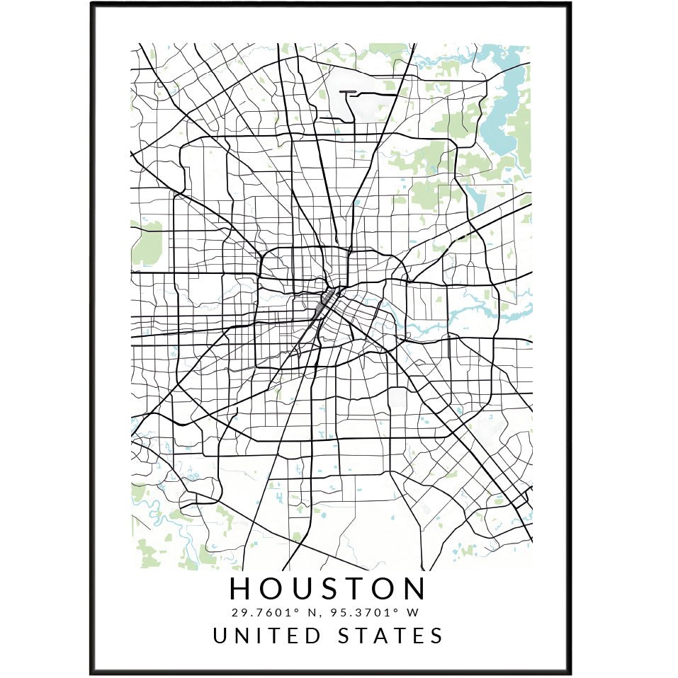 Houston Minimalist Maps - 98types