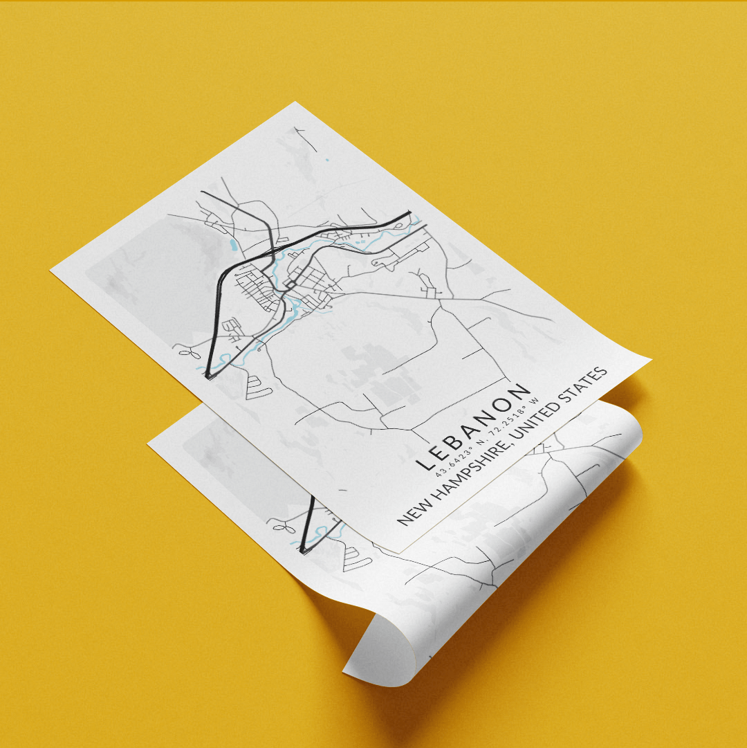 Lebanon United States Map Print - 98types