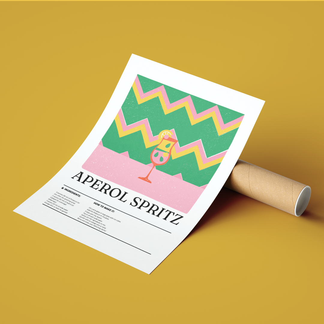 Aperol Spritz Cocktail Posters