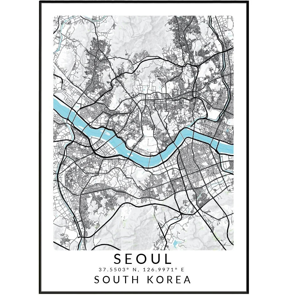 Seoul City Map Print - 98types