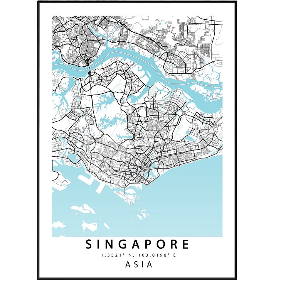 Singapore City Map Print - 98types