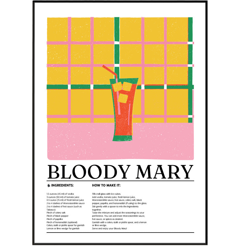 Bloody Mary Cocktail Posters