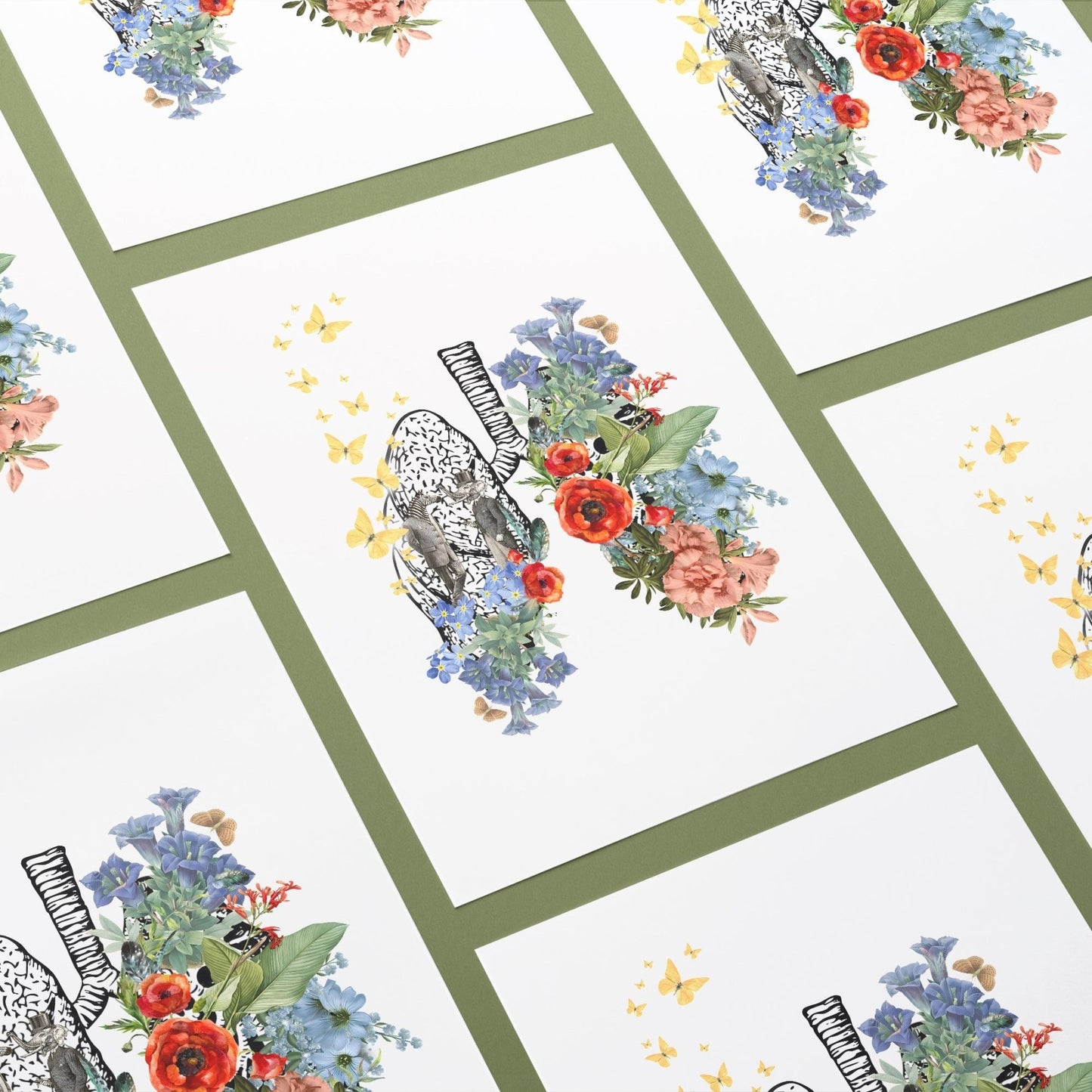 Lungs Flowers Print - 98types