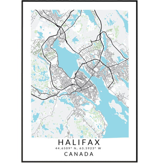 Halifax Map Prints - 98types