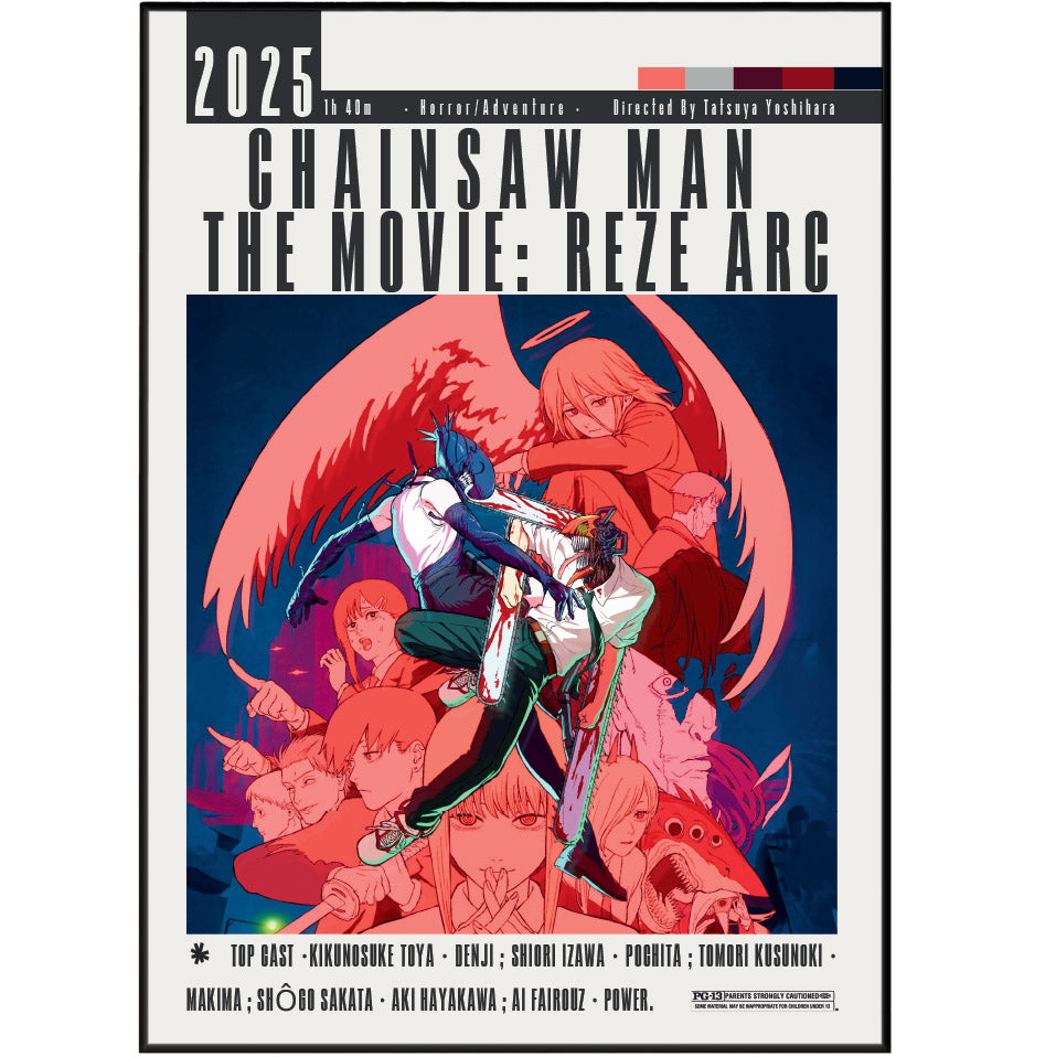 Chainsaw Man: Reze Arc (2025) Anime movie poster – design 3 – 98types