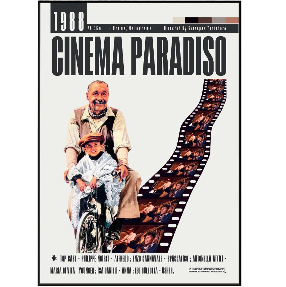 Cinema Paradiso 1988 minimalist movie poster print – 98types