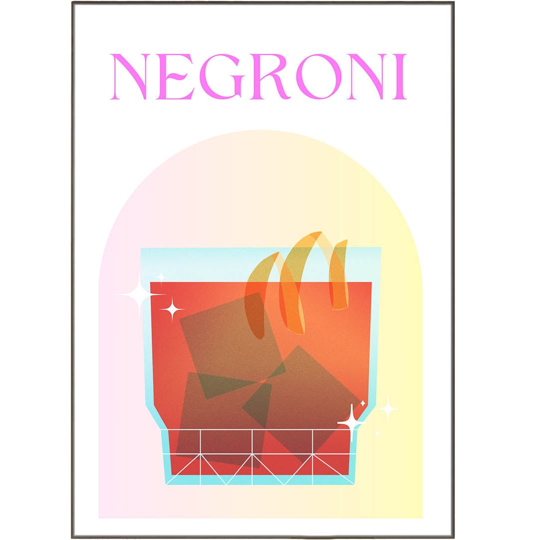 NEGRONI COCKTAIL PRINT - 98types