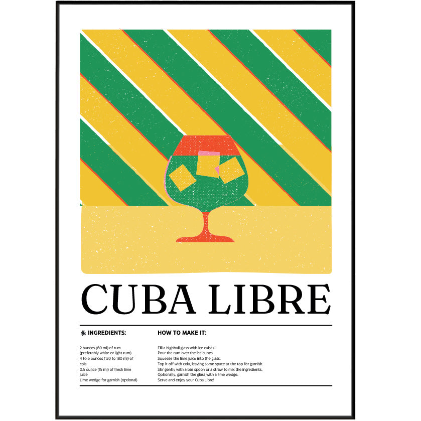 Cuba Libre Cocktail Posters - 98types