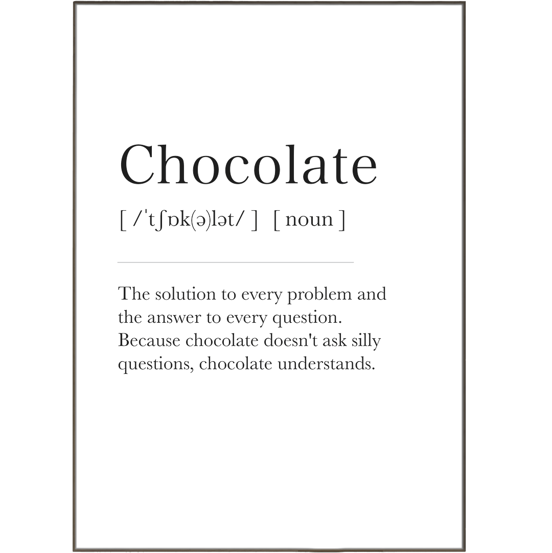 Chocolate Definition Prints - 98types