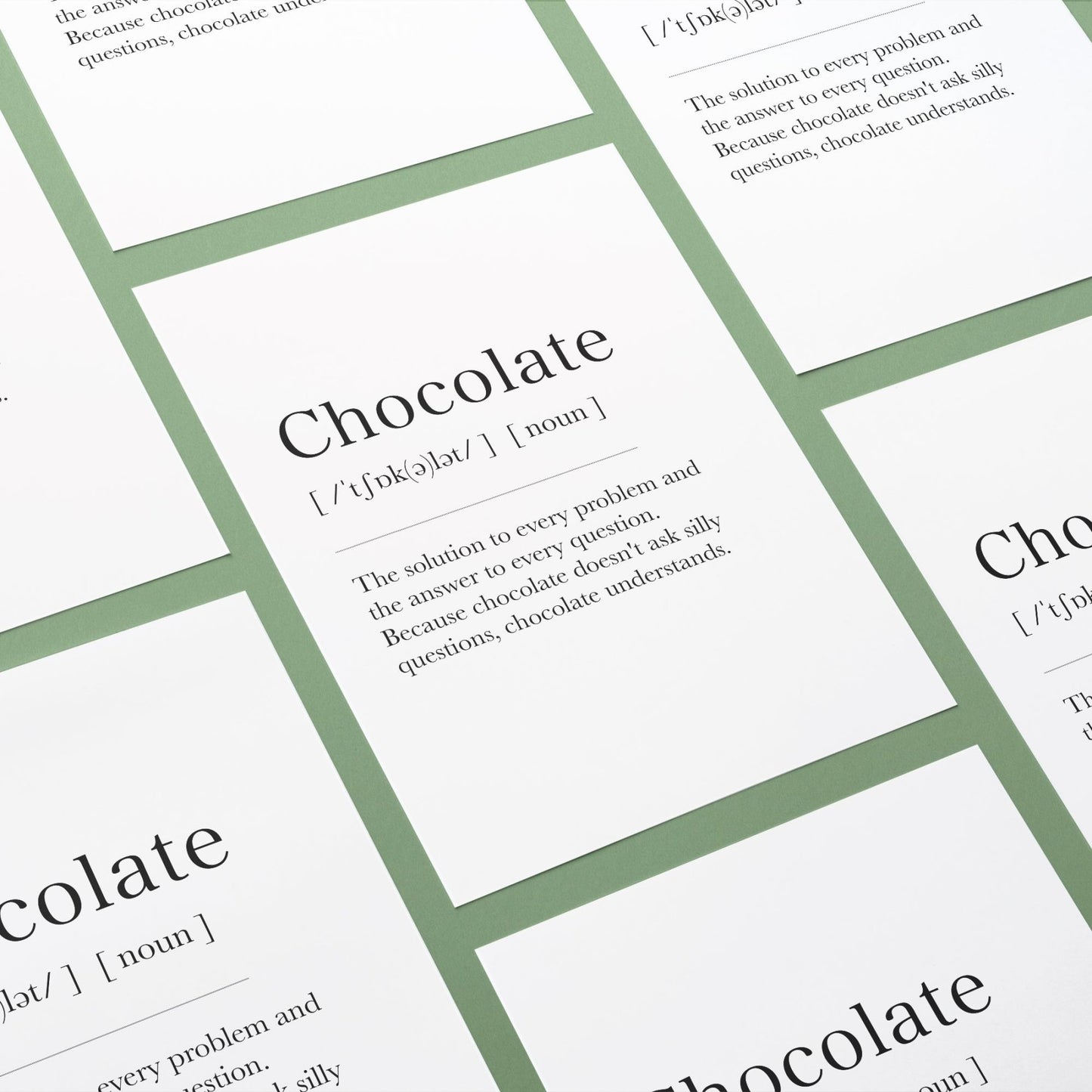 Chocolate Definition Prints - 98types