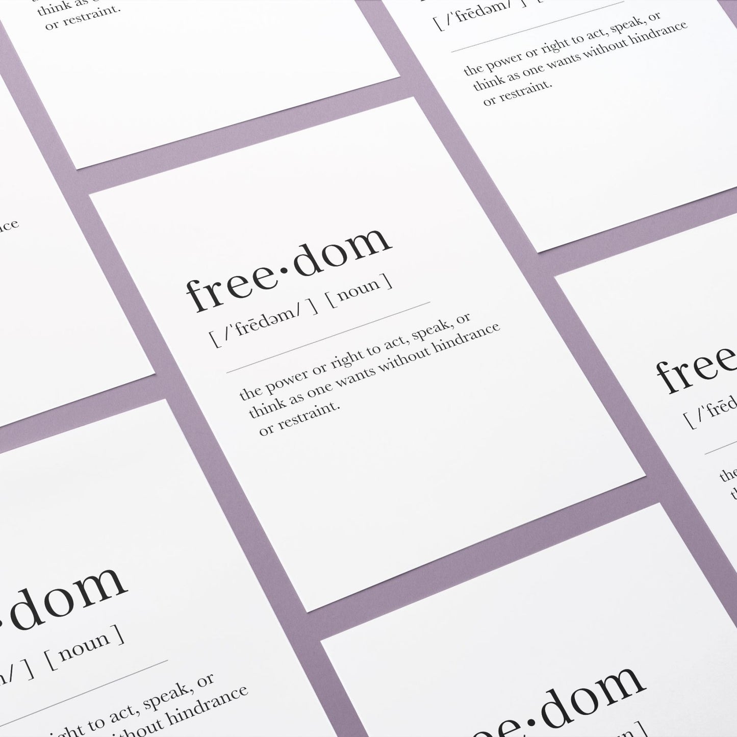 Free·dom Definition Prints - 98types