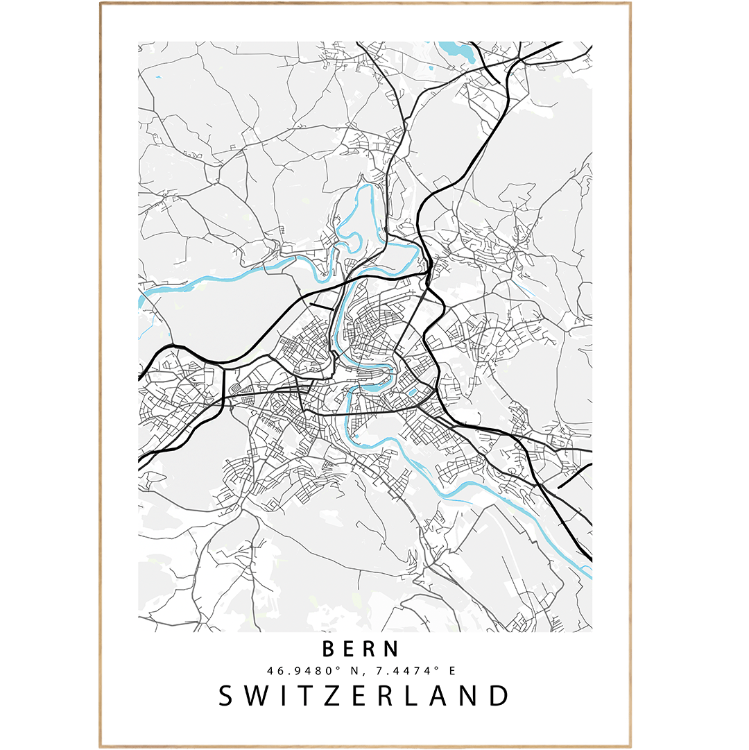 Bern Street Map Posters - 98types