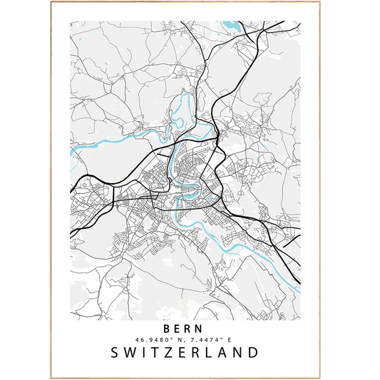 Bern Street Map Posters - 98types