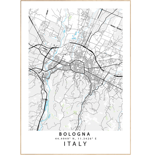 Bologna Street Map Posters - 98types