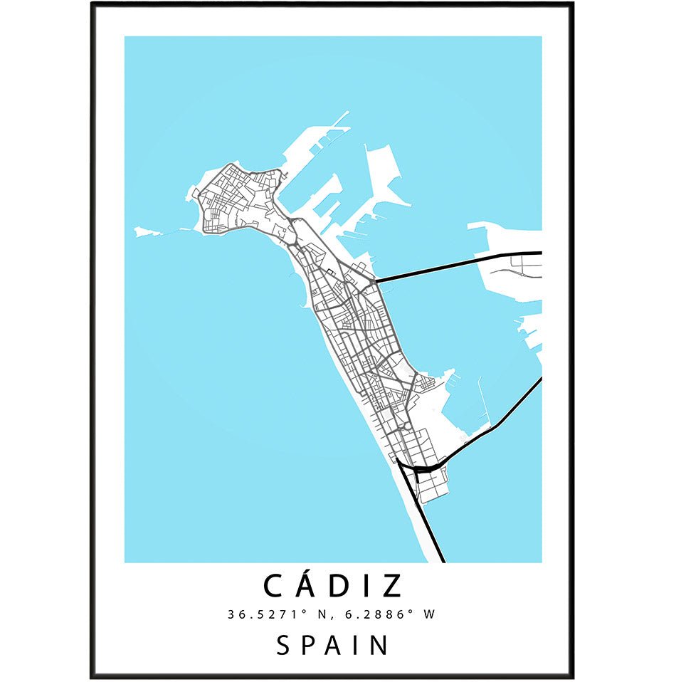 Cadiz Street Map Poster - 98types