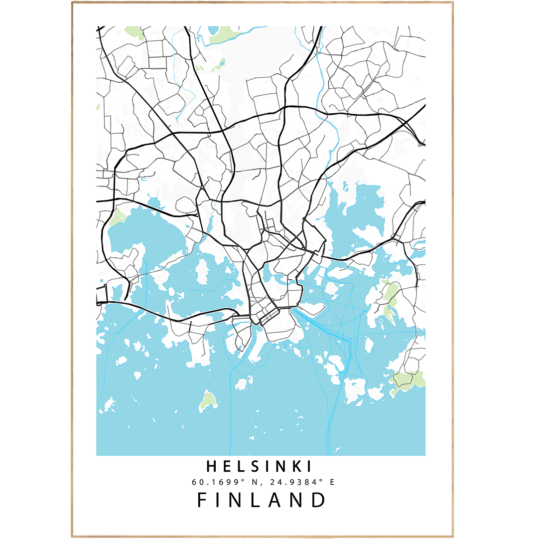 Helsinki Street Map Posters - 98types
