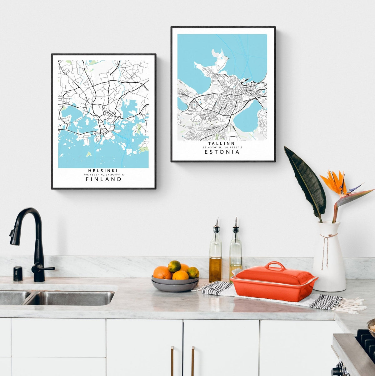 Helsinki Street Map Posters - 98types