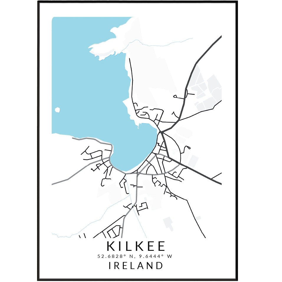 Kilkee Ireland Map Print - 98typesEurope Maps