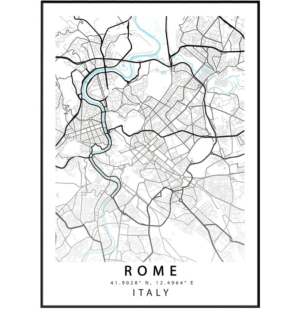 ROME Italy Map Print - 98types