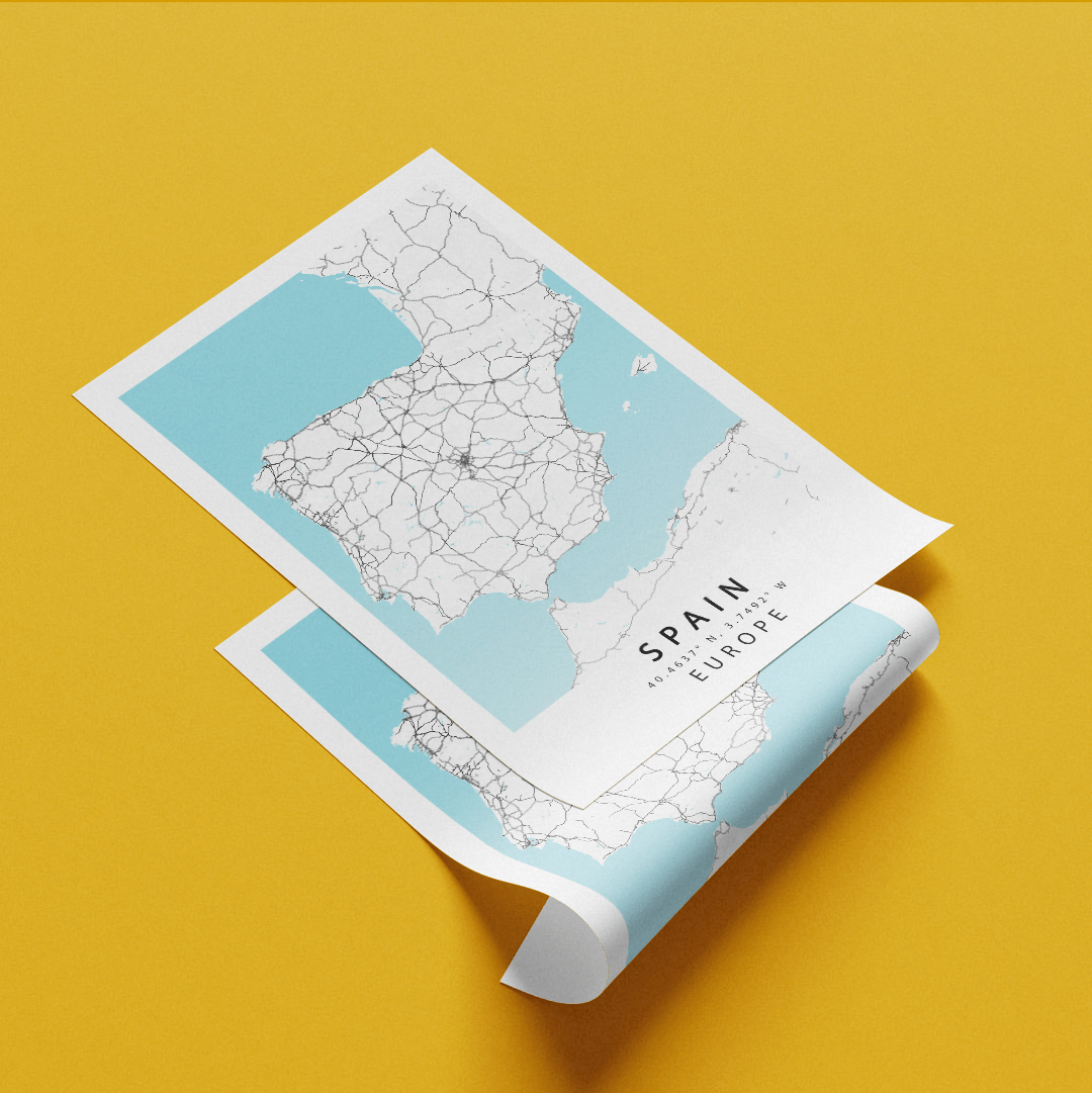 Spain Map Print - 98types