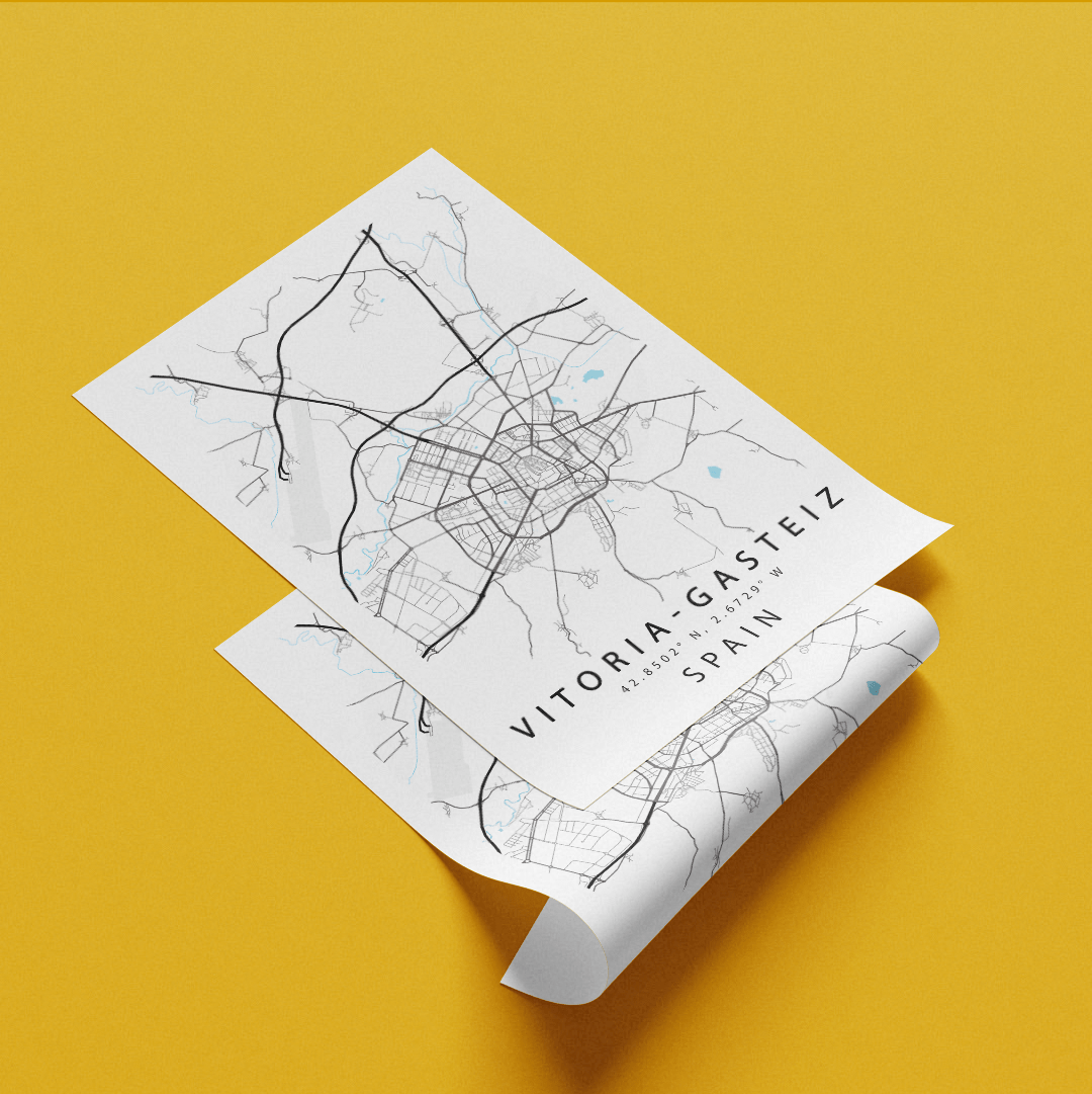 Vitoria-Gasteiz Spain Map Print - 98types