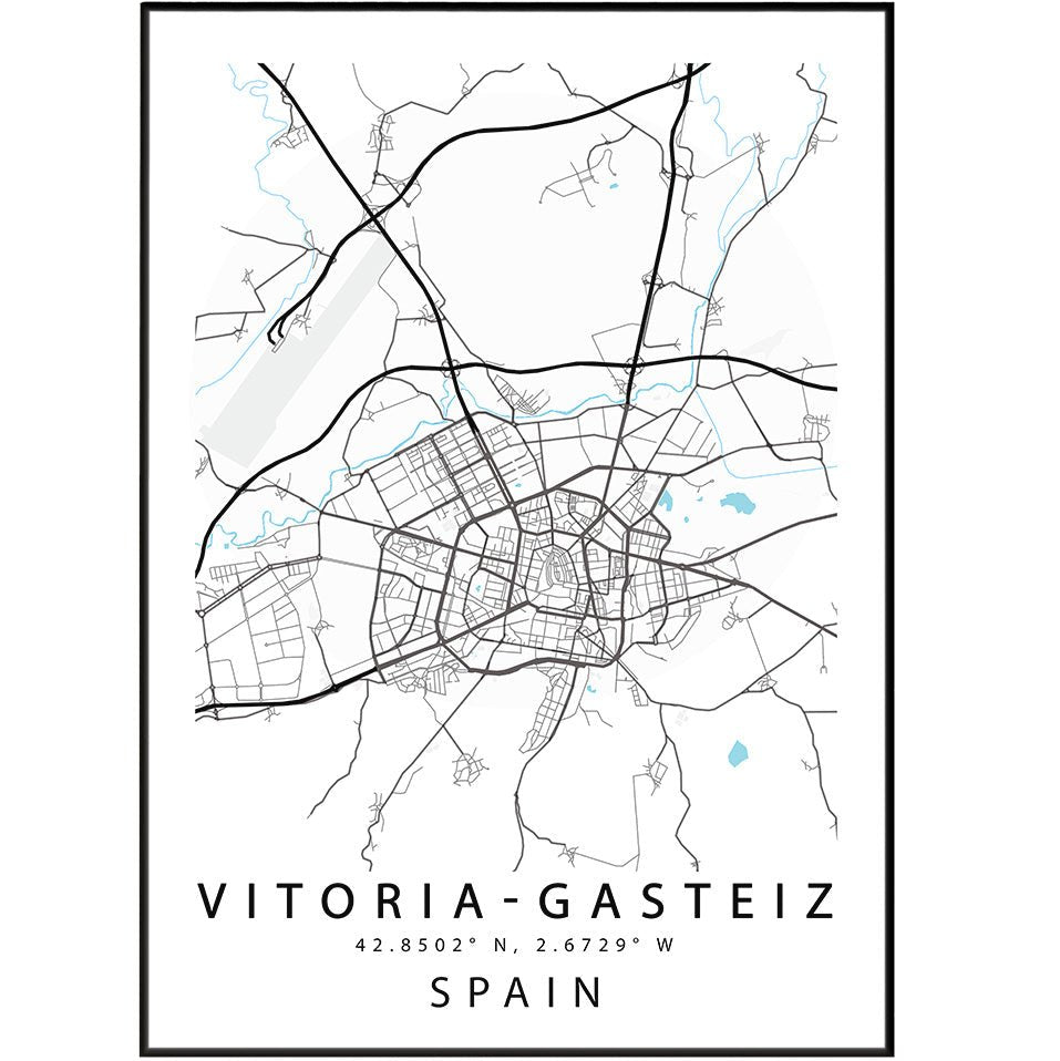 Vitoria-Gasteiz Spain Map Print - 98types