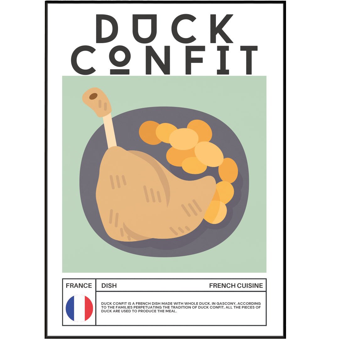 DUCK CONFIT Wall Art Poster - 98typesFood Art