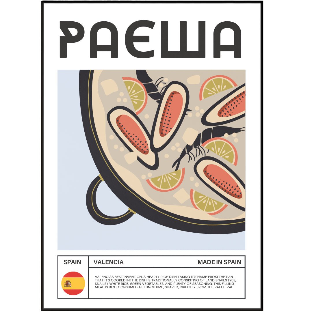 PAELLA Wall Art Poster - 98typesFood Art