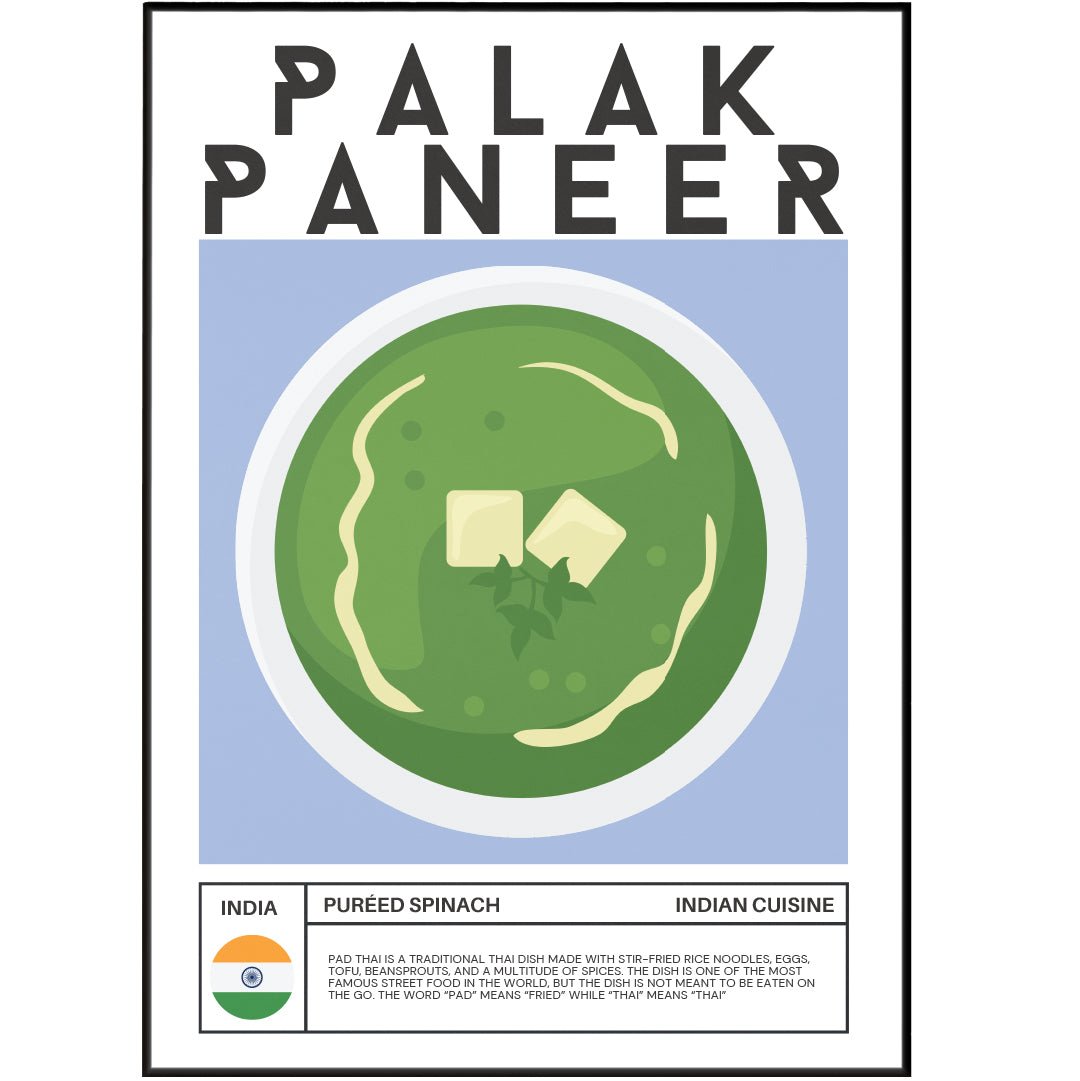 PALAK PANEER Wall Art Poster - 98typesFood Art