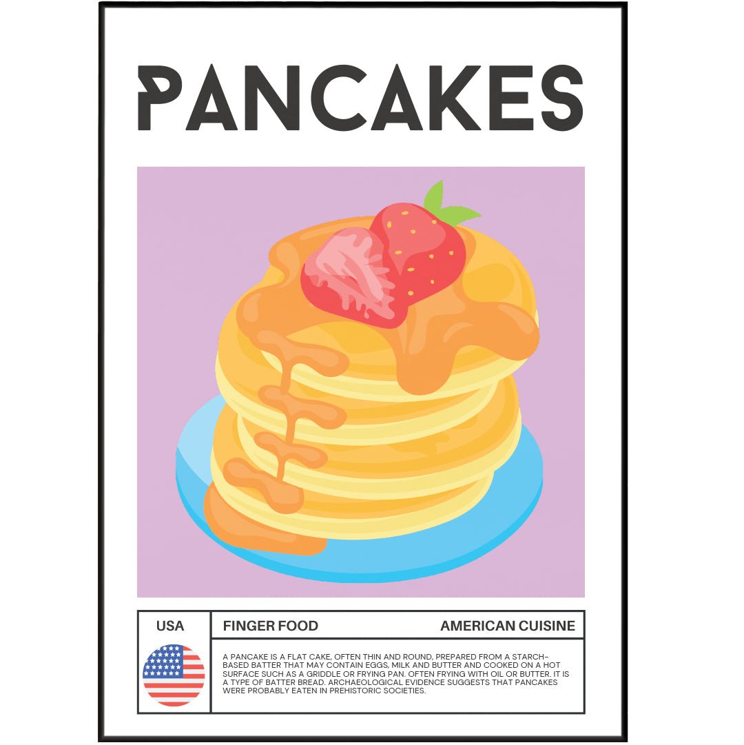 PANKAKES Wall Art Poster - 98typesFood Art