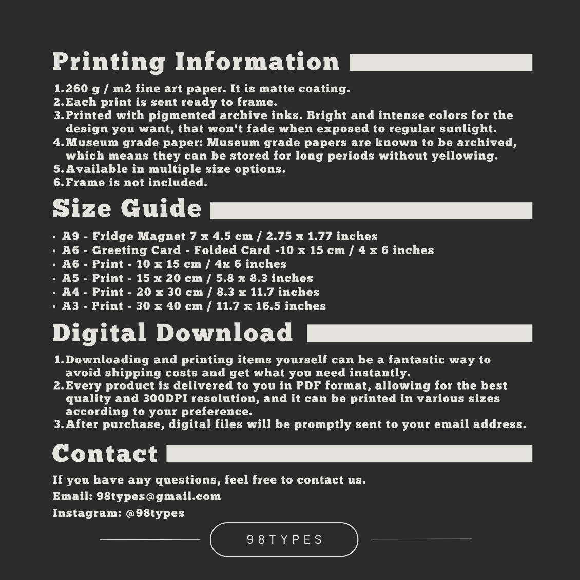 PANNA COTTA Wall Art Poster - 98types