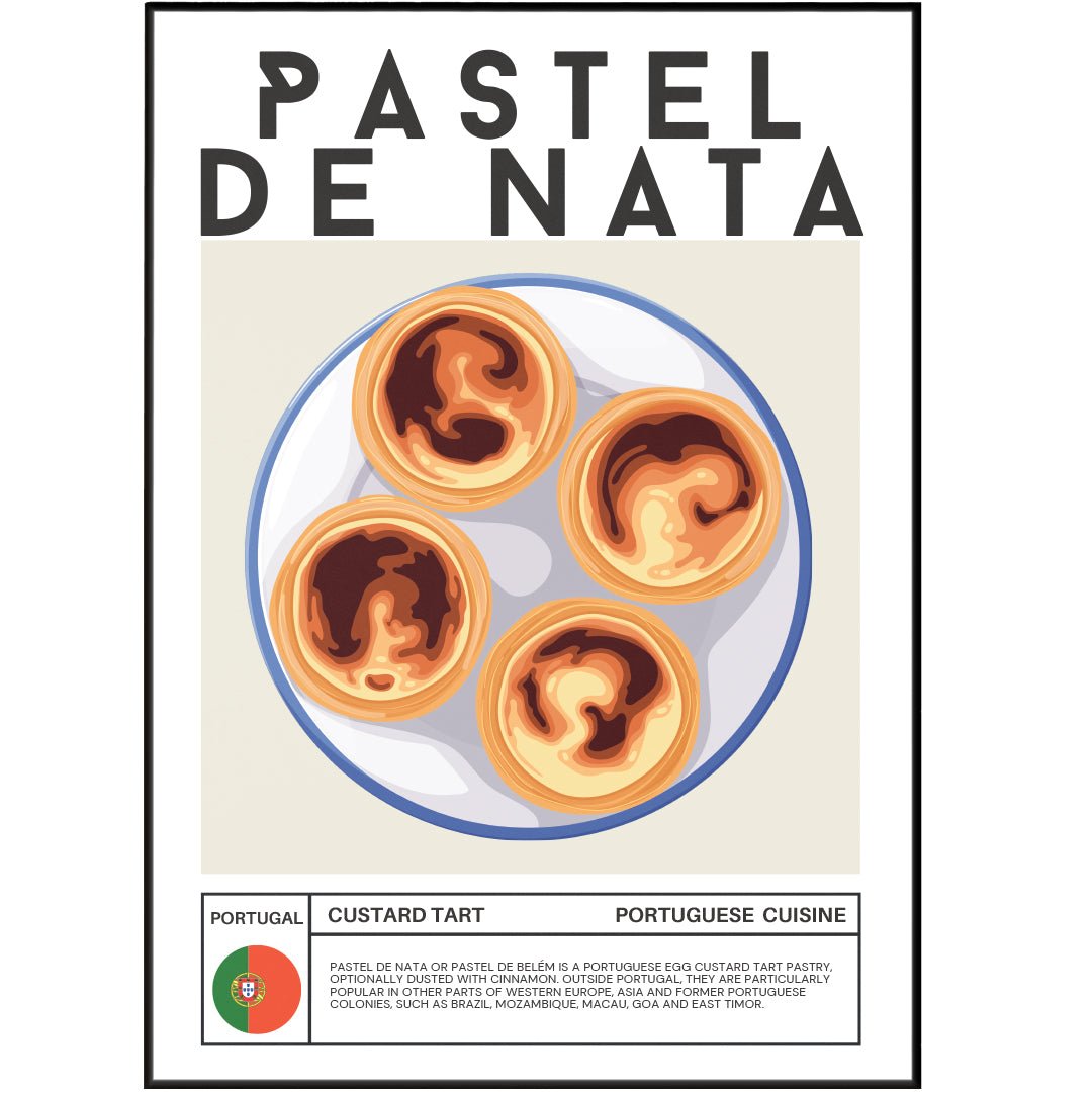 PASTEL DE NATA Wall Art Poster - 98typesFood Art