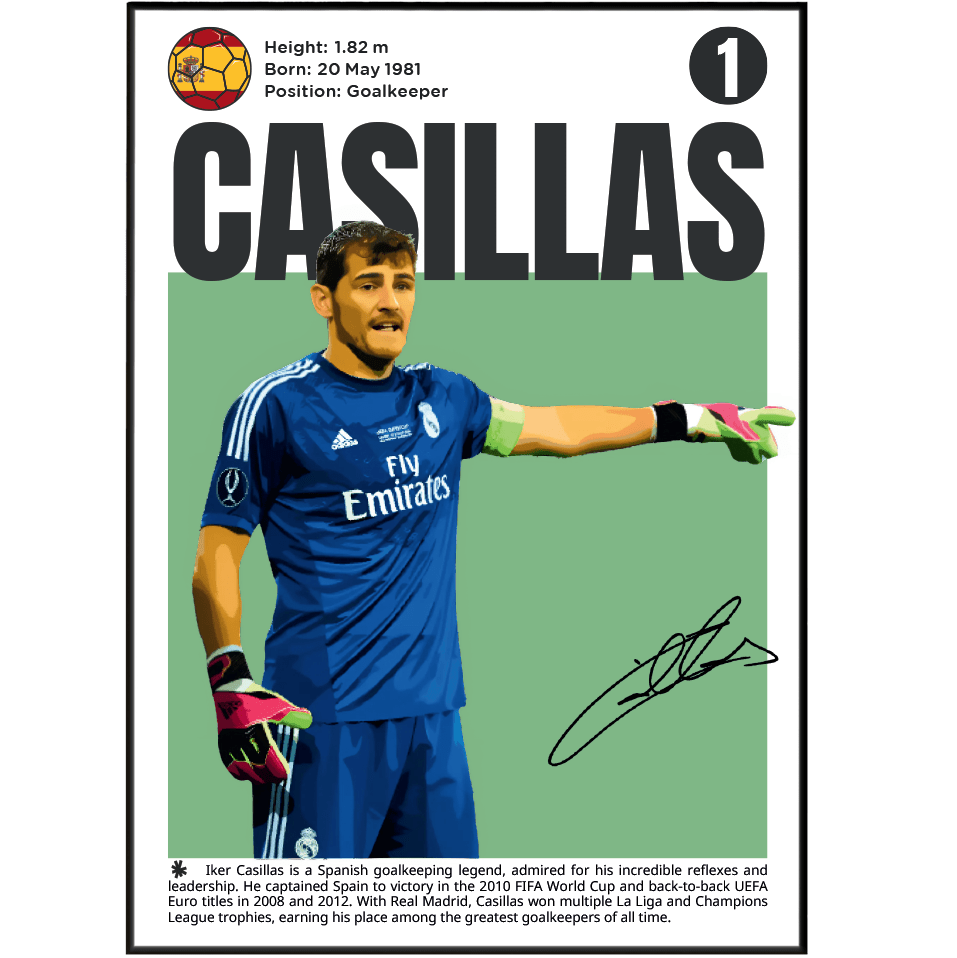 Casillas 3 Football Posters - 98typesFootball Posters