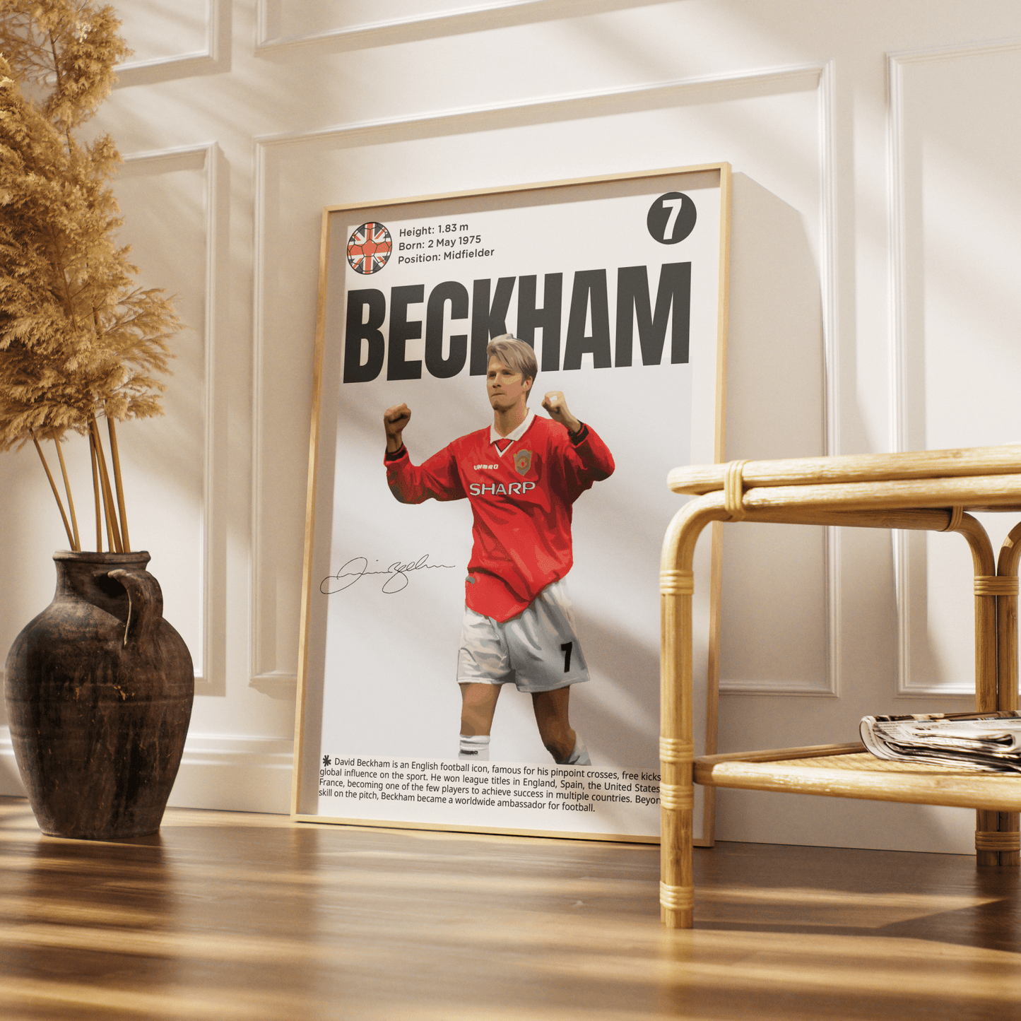 David Beckham N 7 Football Poster - 98typesFootball Posters