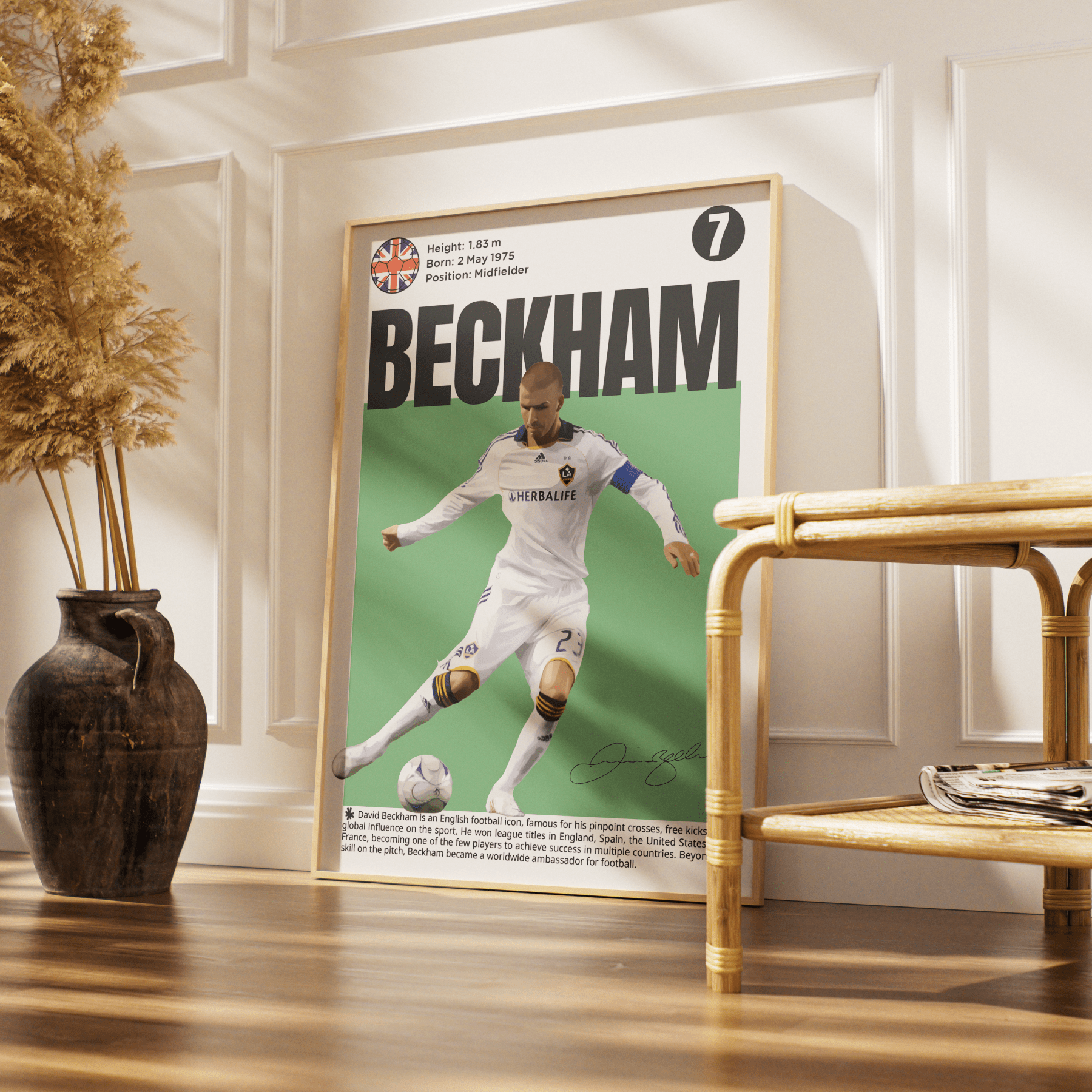 David Beckham N7 Football Poster - 98types