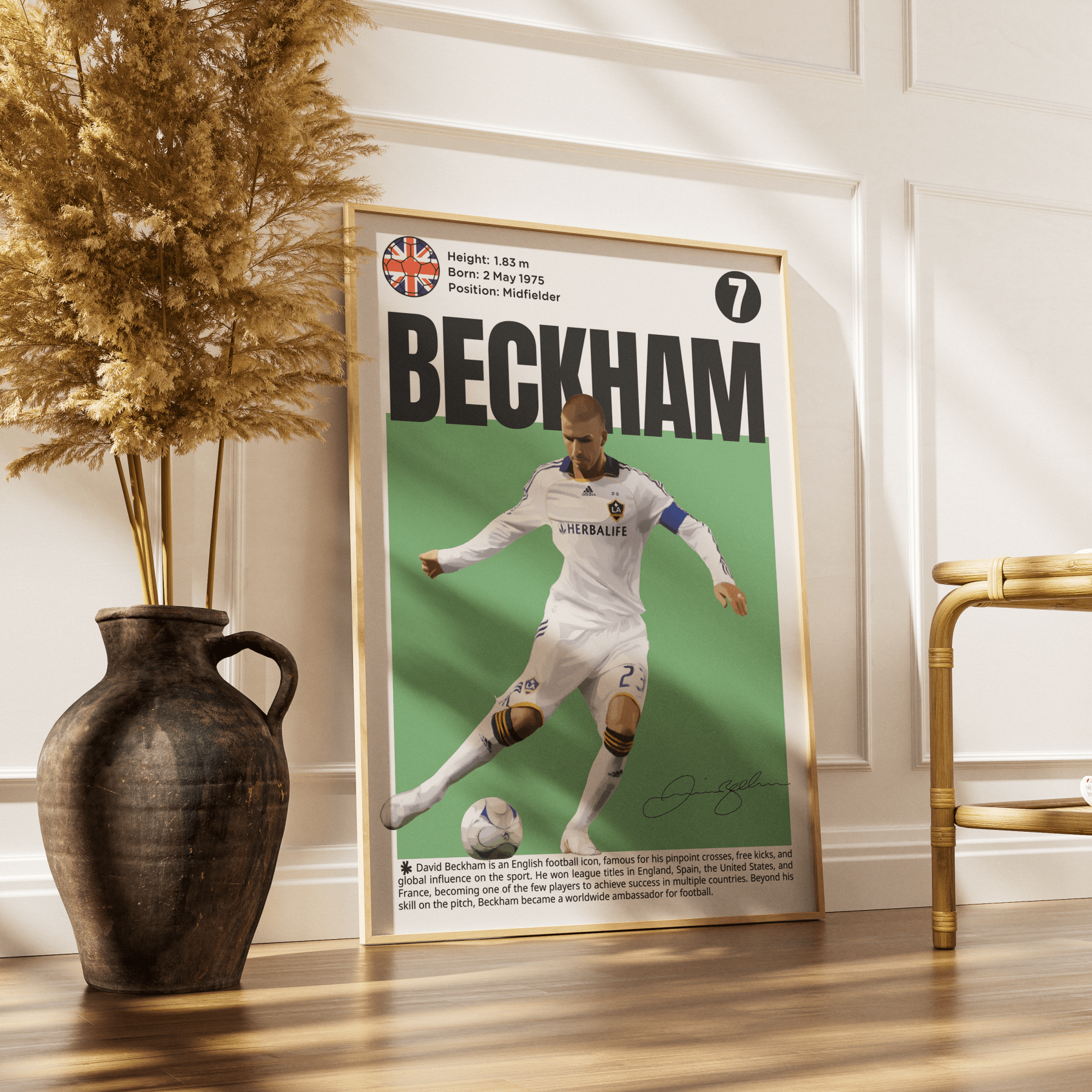 David Beckham N7 Football Poster - 98types