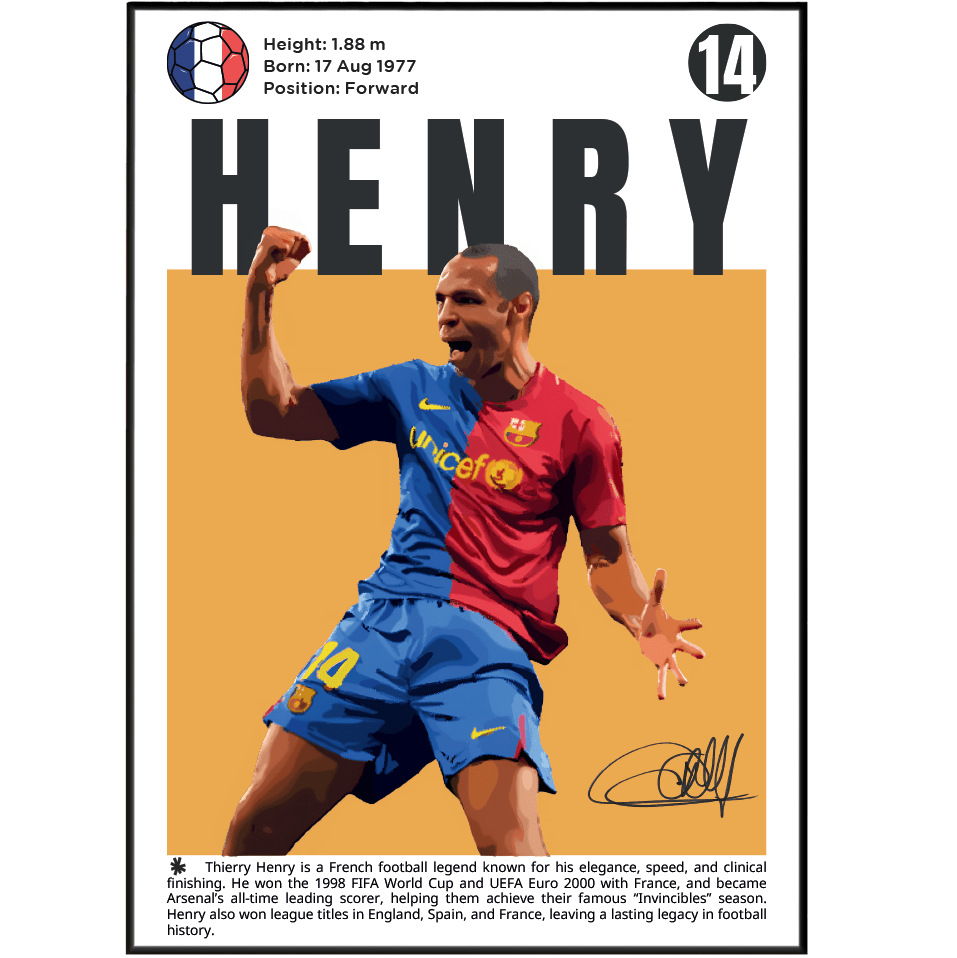 Henry 14 Football Posters - 98types
