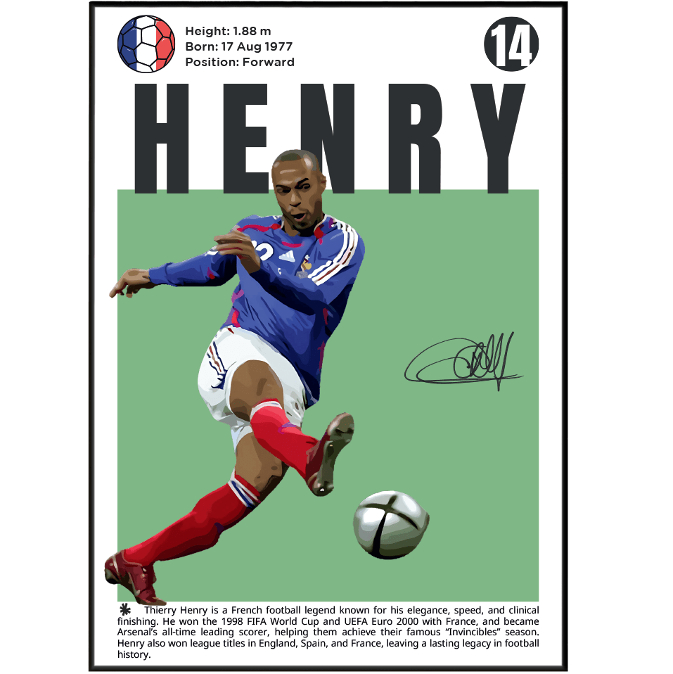 Henry N14 Football Poster - 98typesFootball Posters