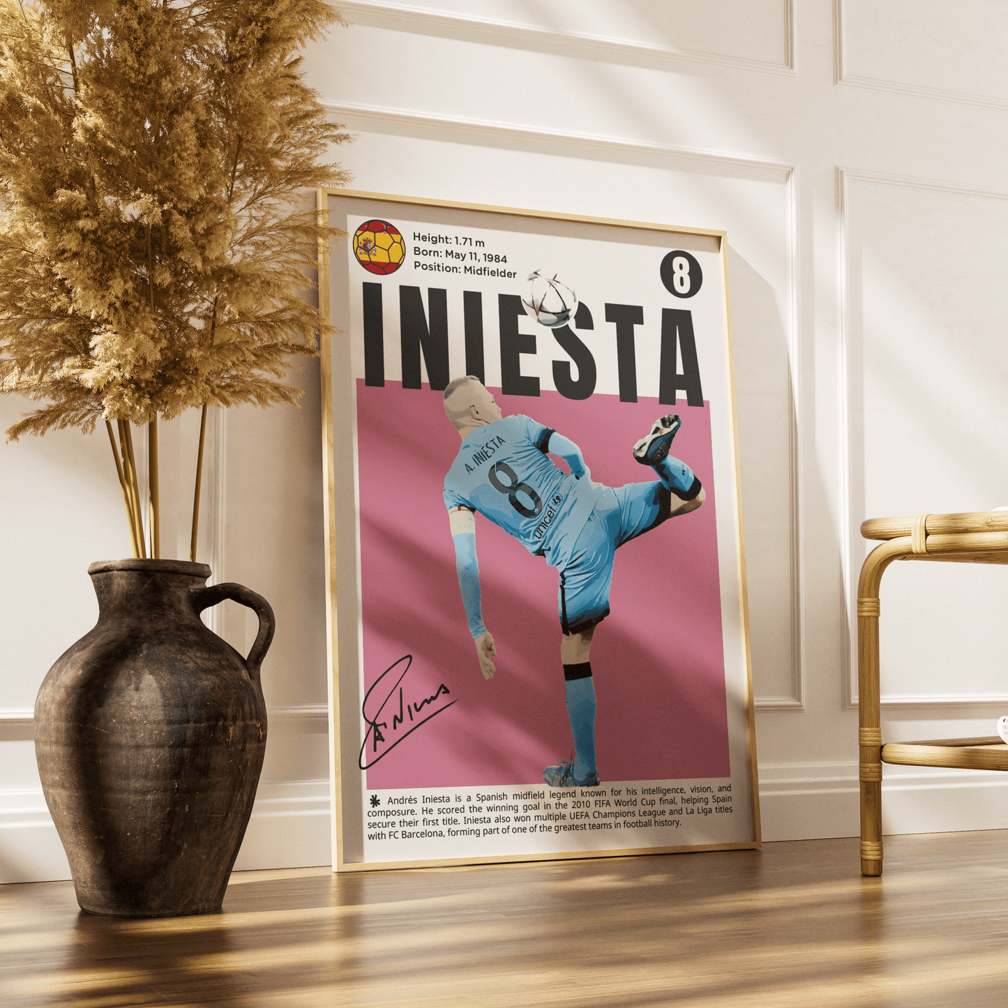 Iniesta Football Poster - 98typesFootball Posters