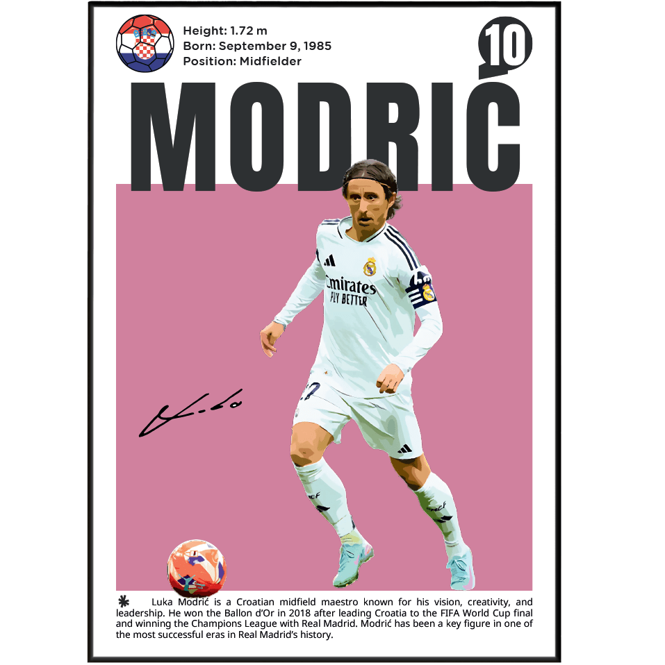 Luka Modrić Football movie poster – design 3 – 98types