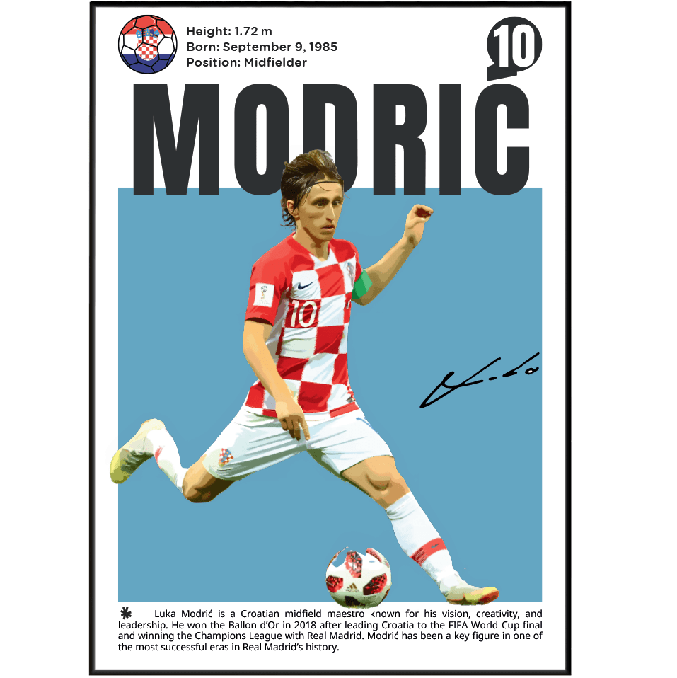Luka Modrić Football movie poster – design 2 – 98types