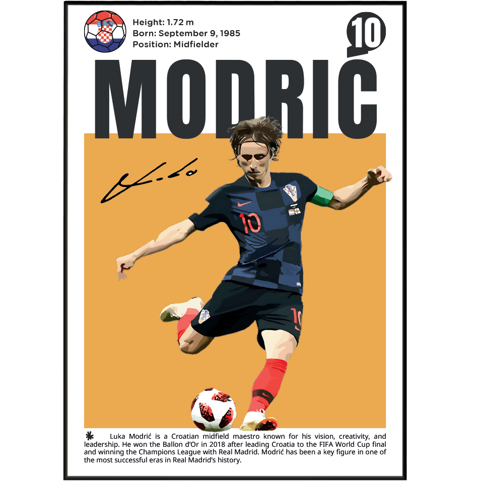 Luka Modrić N10 Football Posters - 98typesFootball Posters