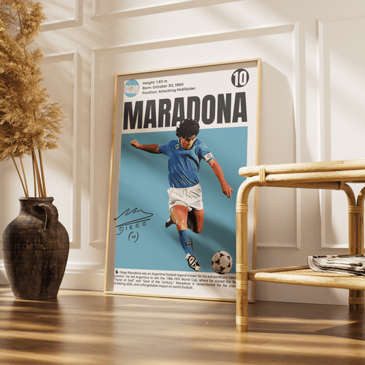 Diego Maradona football poster art print UK wall art