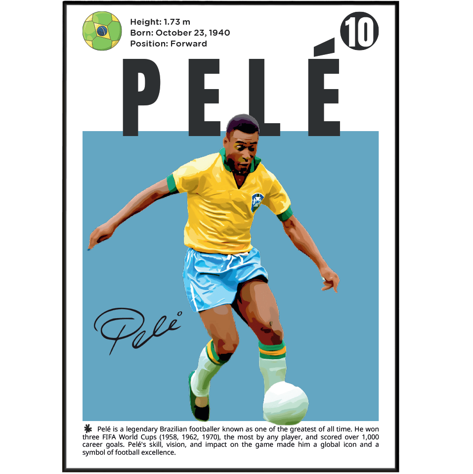 Pelé Football Posters - 98types