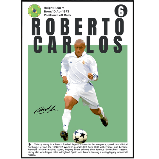 Roberto Carlos Football Posters - 98types