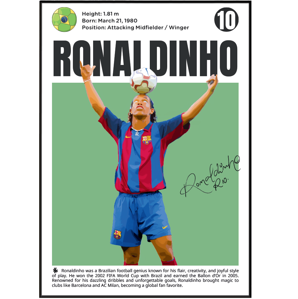 Ronaldinho Football Posters - 98typesFootball Posters