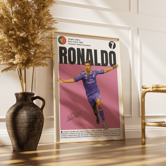 Cristiano Ronaldo football poster art print UK wall art
